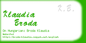 klaudia broda business card